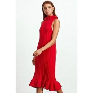 Elliat Knit Sleeveless Red Sweater Dress size Small